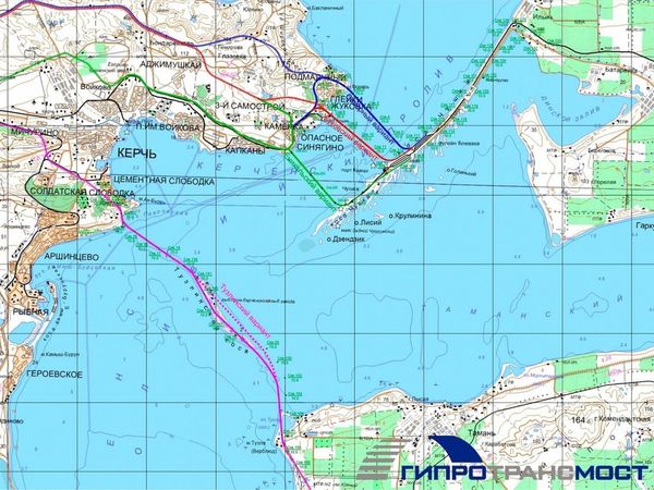 Ширина керченского пролива в месте строительства моста